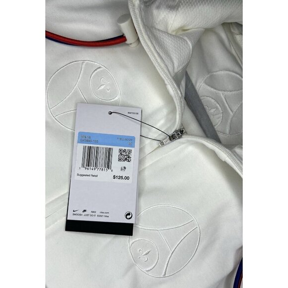 Nike x Paris Saint-Germain 1/2 Zip Men M Sail/White DX5690-133 PSG Hoodie Soccer - Picture 9 of 16